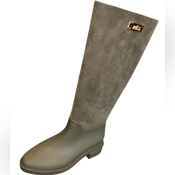 Melissa Olive Green Long Boot Flocked, Women’s Size 9 - Picture 4 of 7